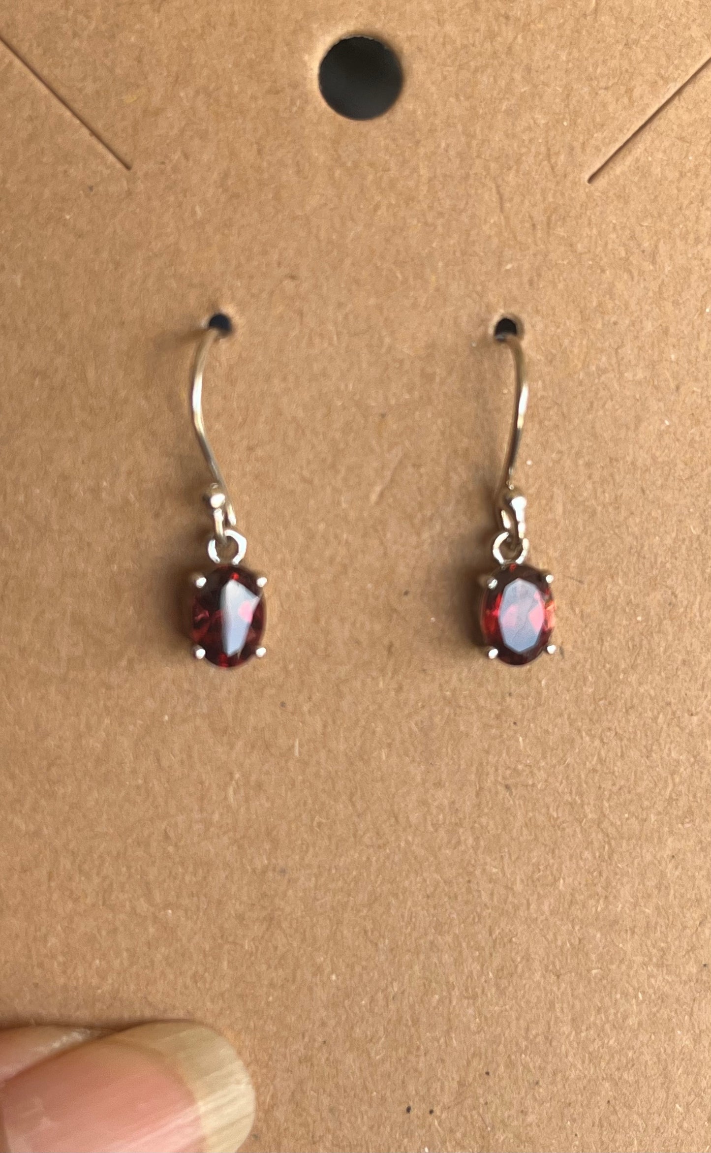 Garnet Dangling Earrings