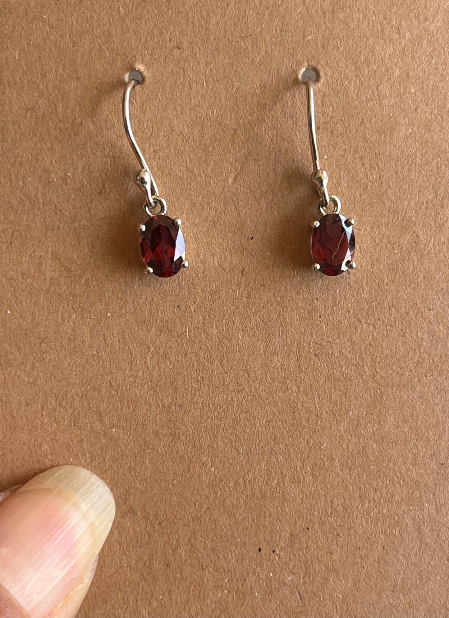 Garnet Dangling Earrings