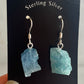 Rough Aquamarine Dangling Earrings