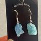 Rough Aquamarine Dangling Earrings