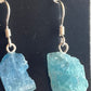 Rough Aquamarine Dangling Earrings