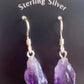 Rough Amethyst Dangling Earrings