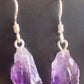 Rough Amethyst Dangling Earrings