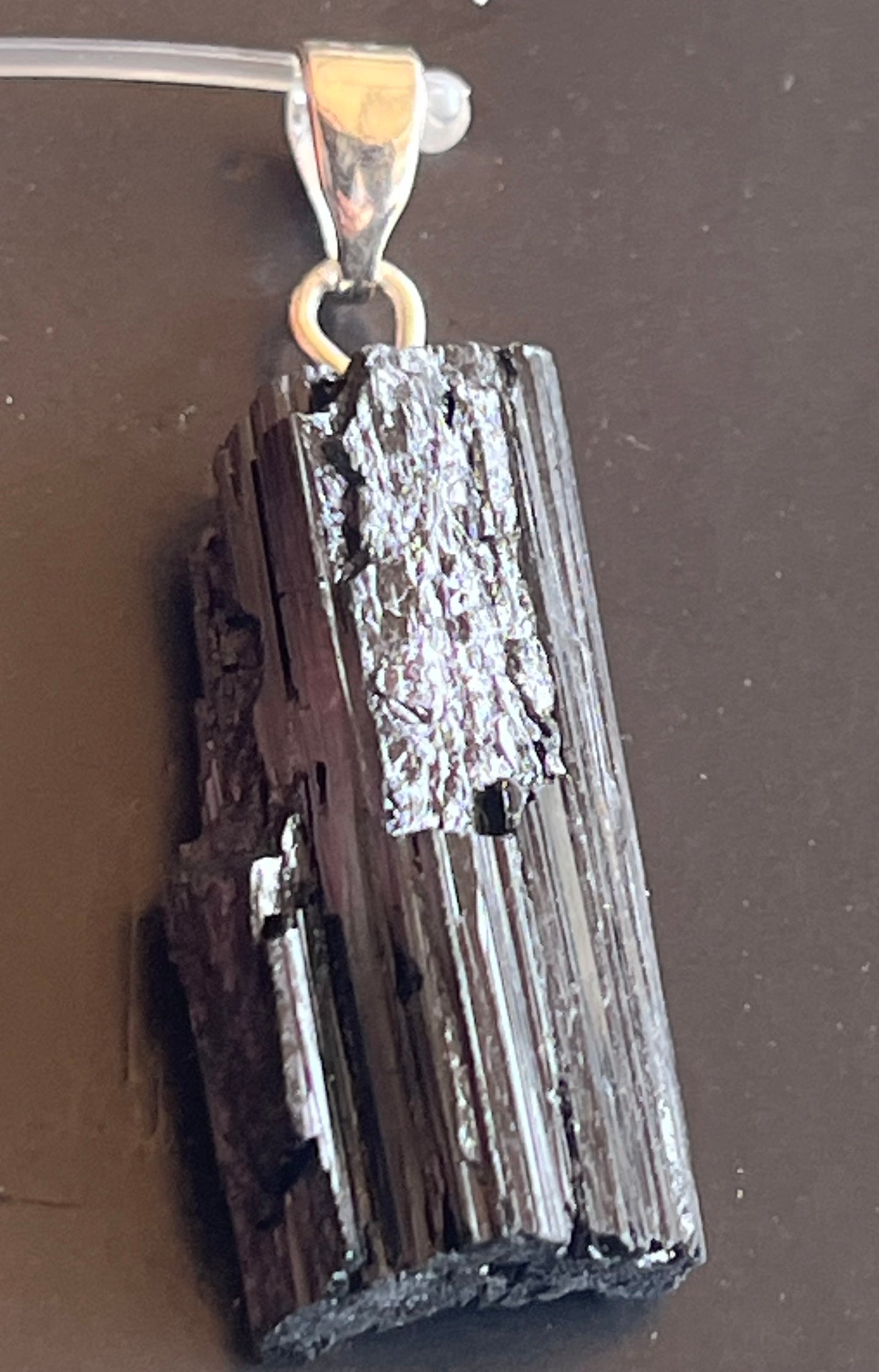 Rough Black Tourmaline Pendant