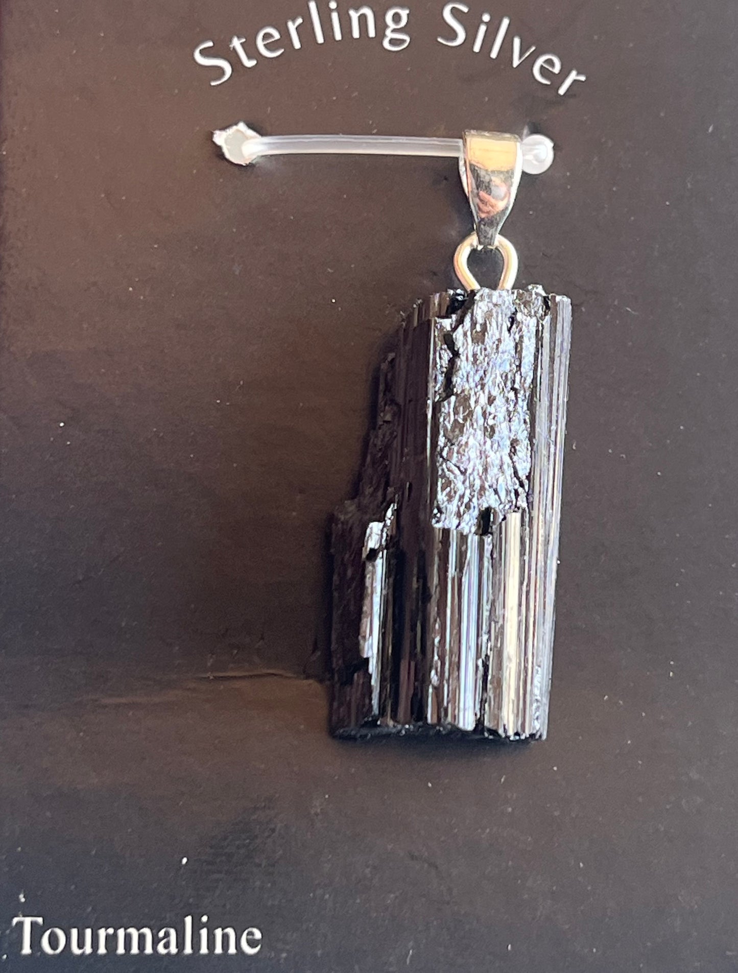 Rough Black Tourmaline Pendant