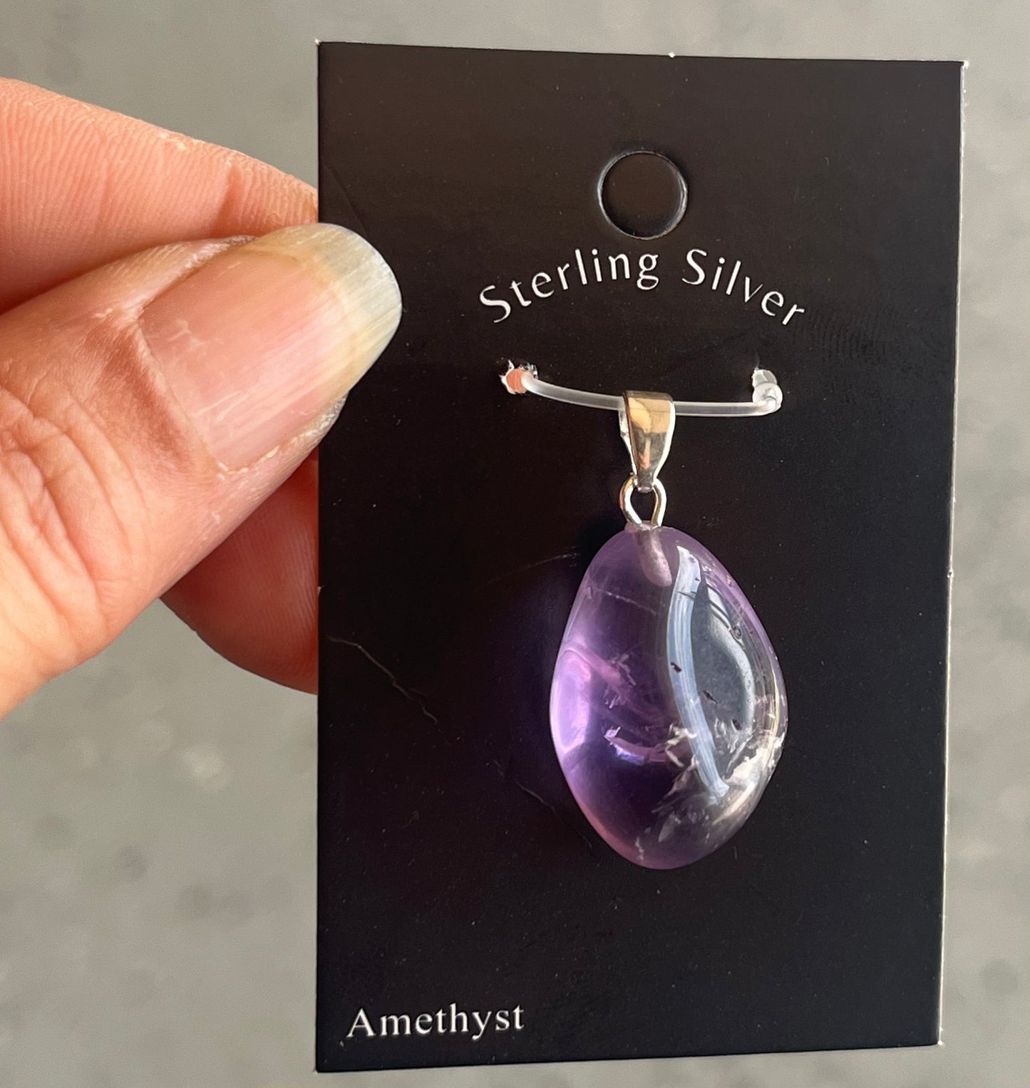 Polished Amethyst Pendant