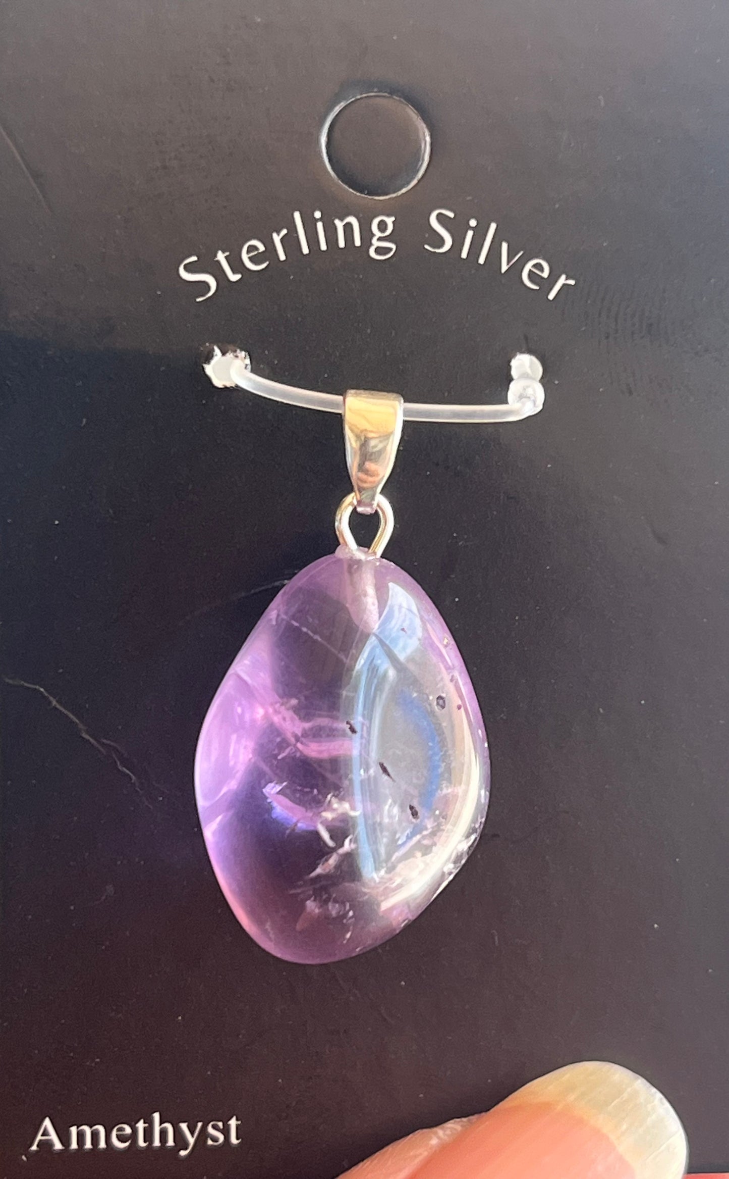 Polished Amethyst Pendant