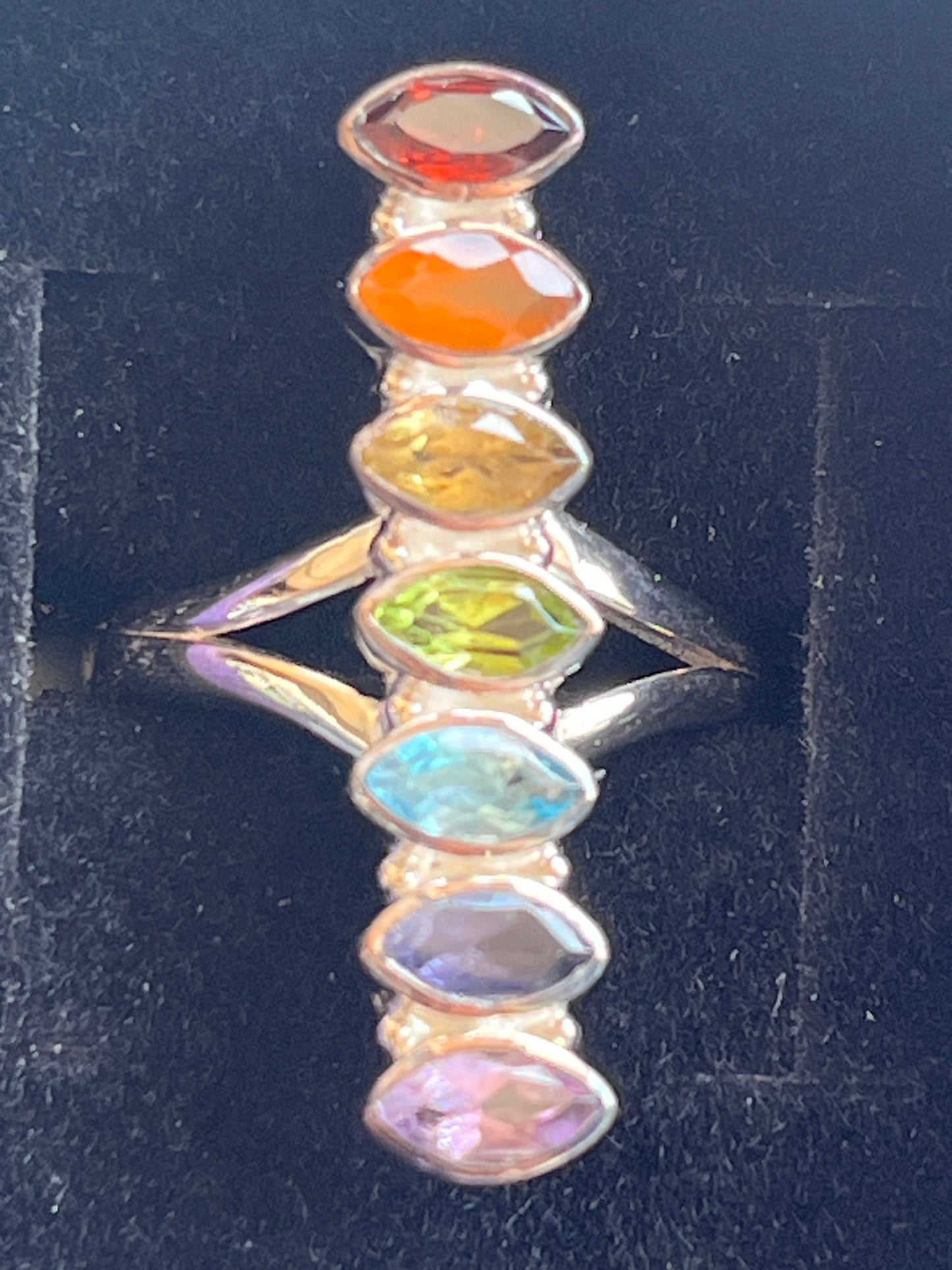 7 Chakra Adjustable Ring