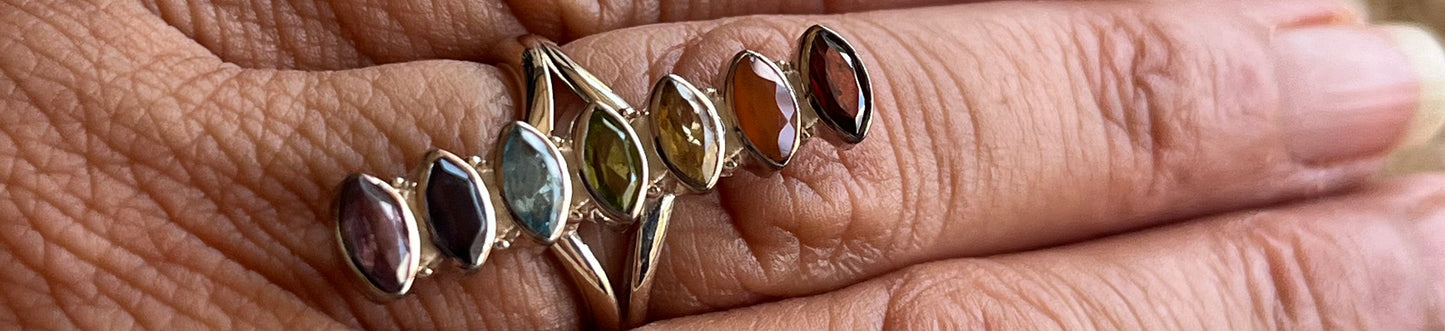 7 Chakra Adjustable Ring