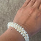 Triple-Strand Baroque Pearl Stretch Bracelet