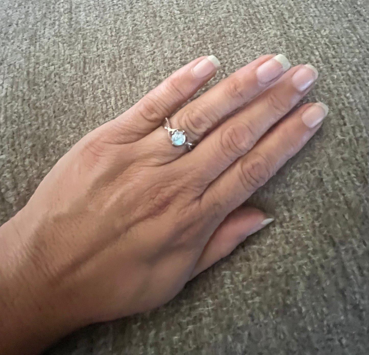 Rainbow Moonstone Ring