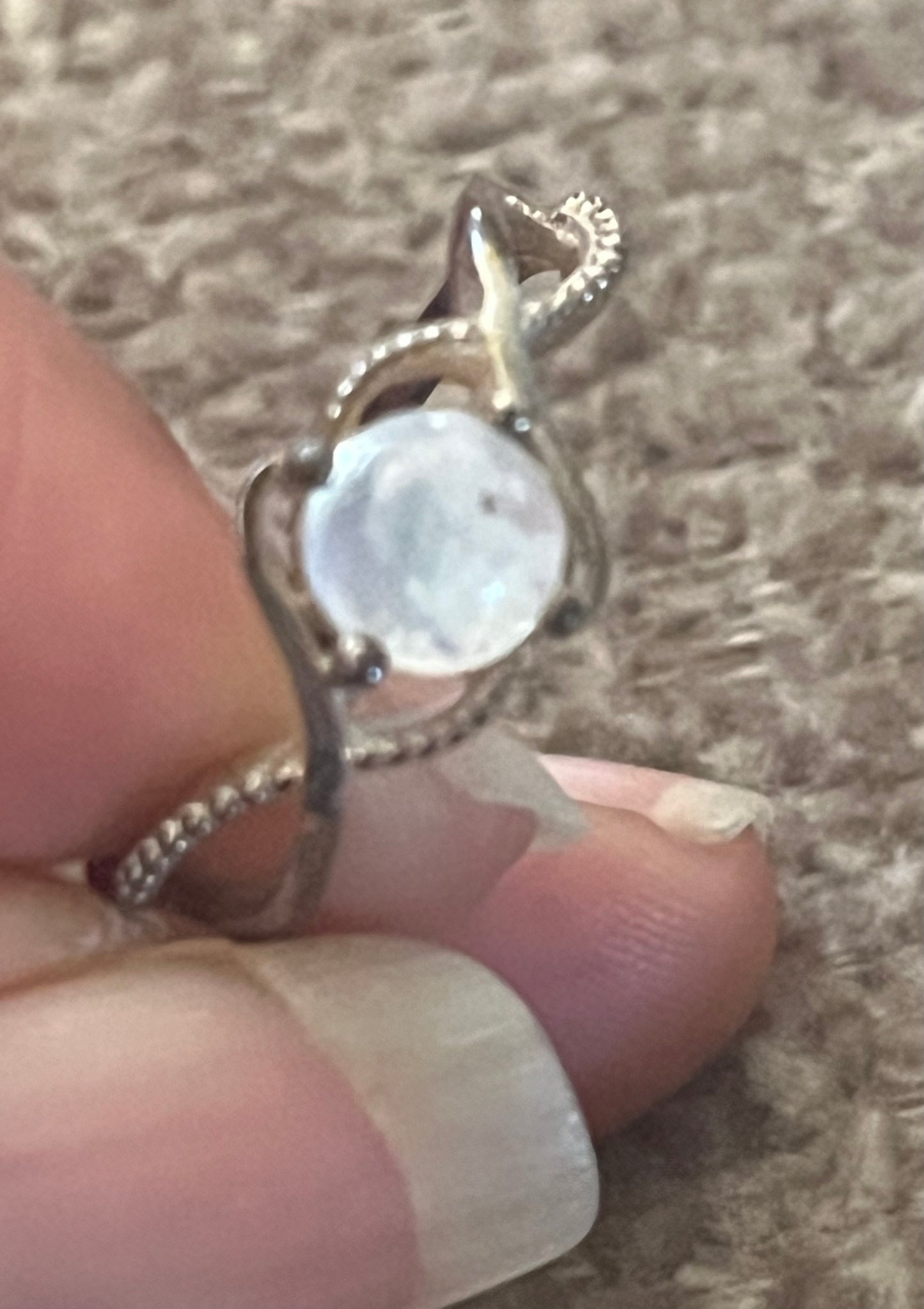 Rainbow Moonstone Ring