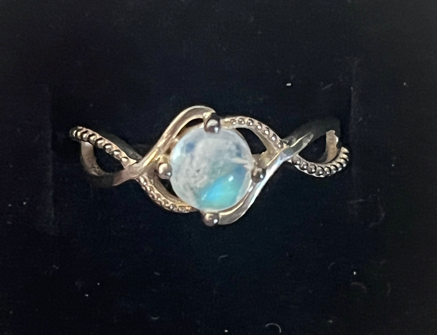 Rainbow Moonstone Ring