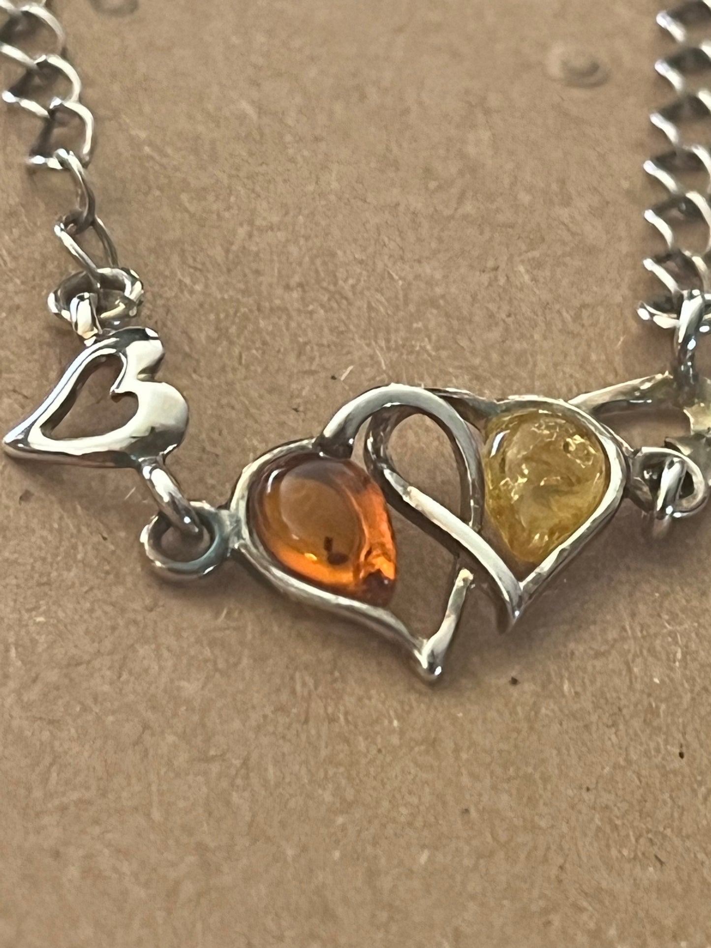 Baltic Amber Heart Bracelet