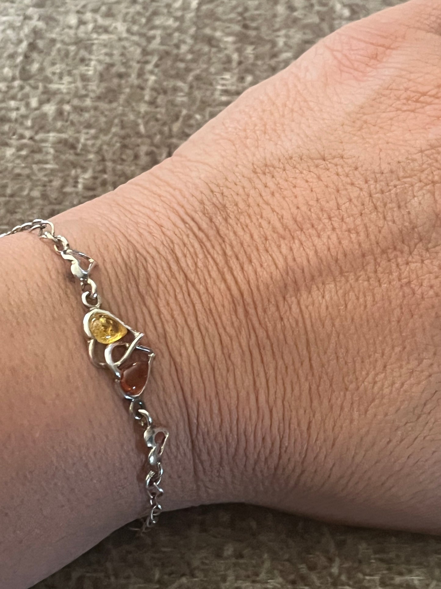 Baltic Amber Heart Bracelet