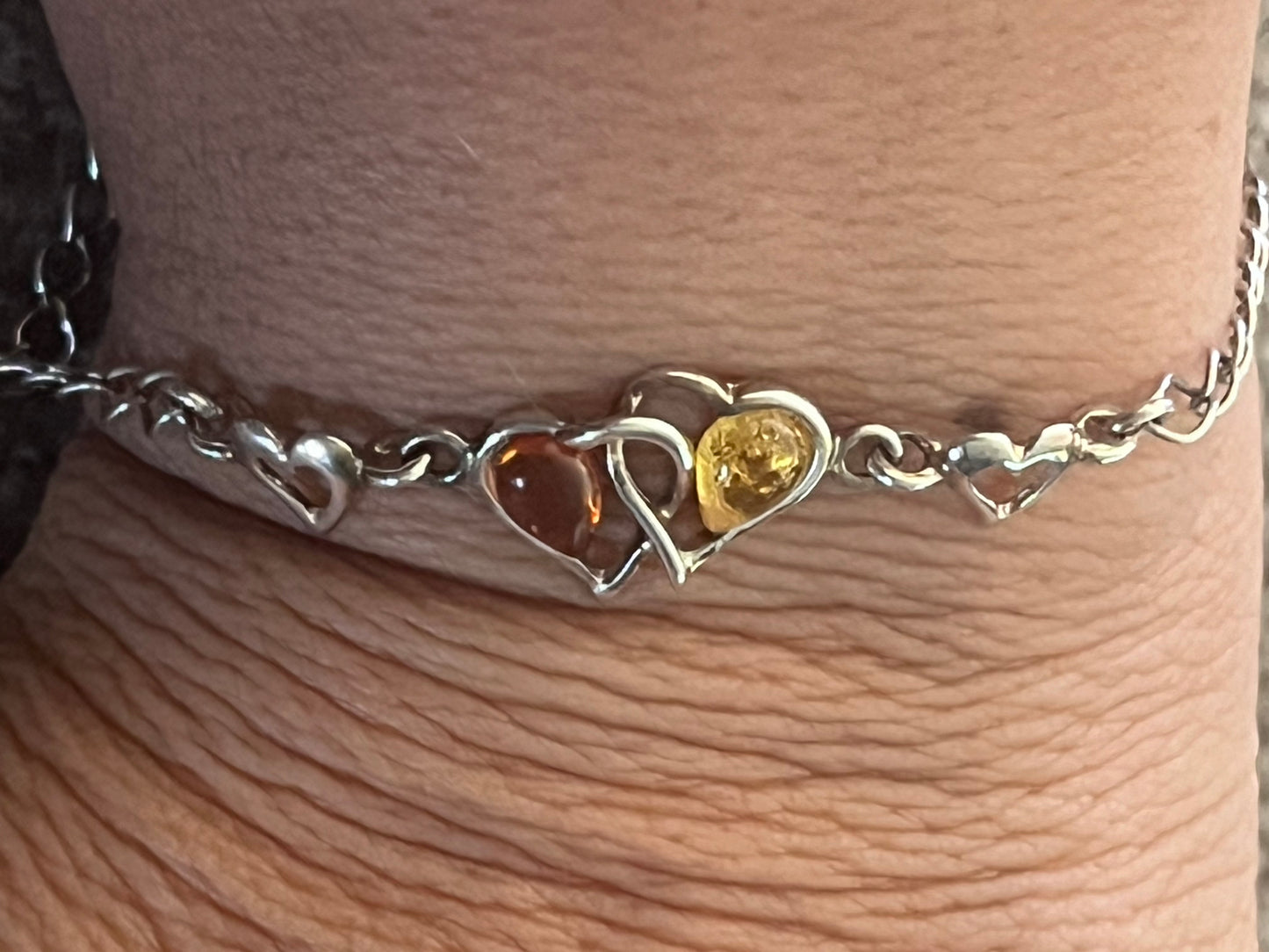 Baltic Amber Heart Bracelet