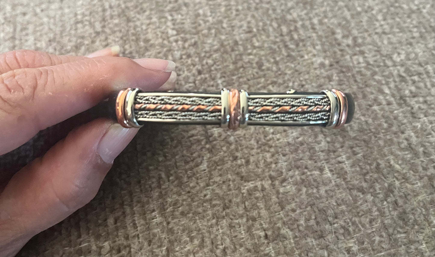 Leather and Copper Bracelet