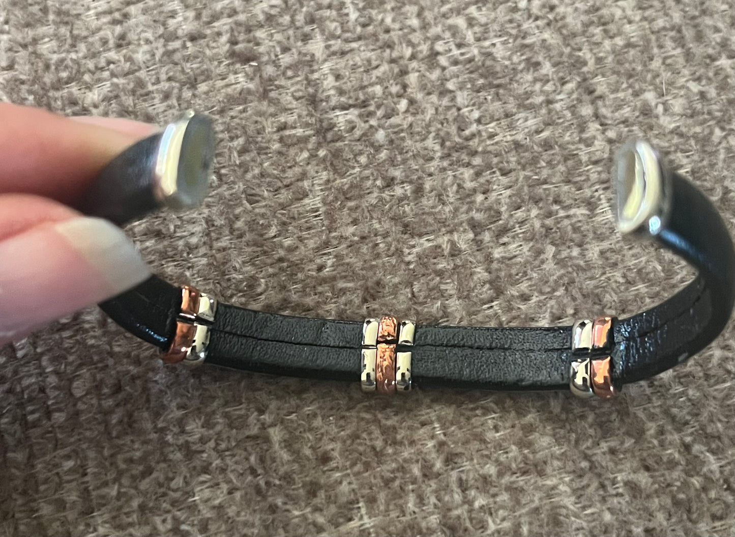 Leather and Copper Bracelet