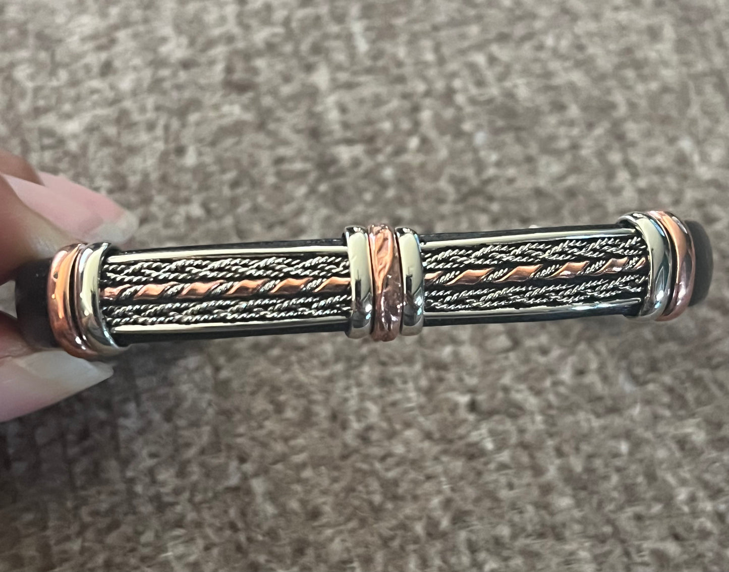 Leather and Copper Bracelet