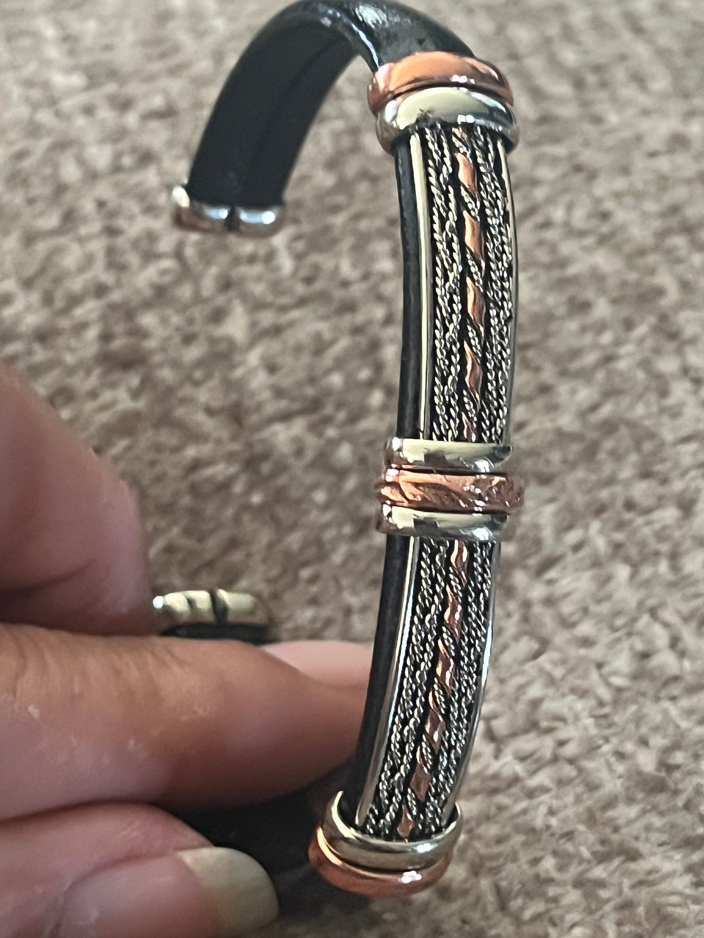 Leather and Copper Bracelet