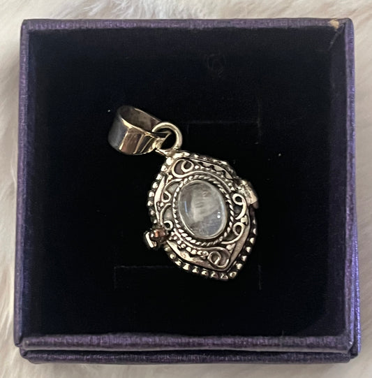 Rainbow Moonstone Poison Locket