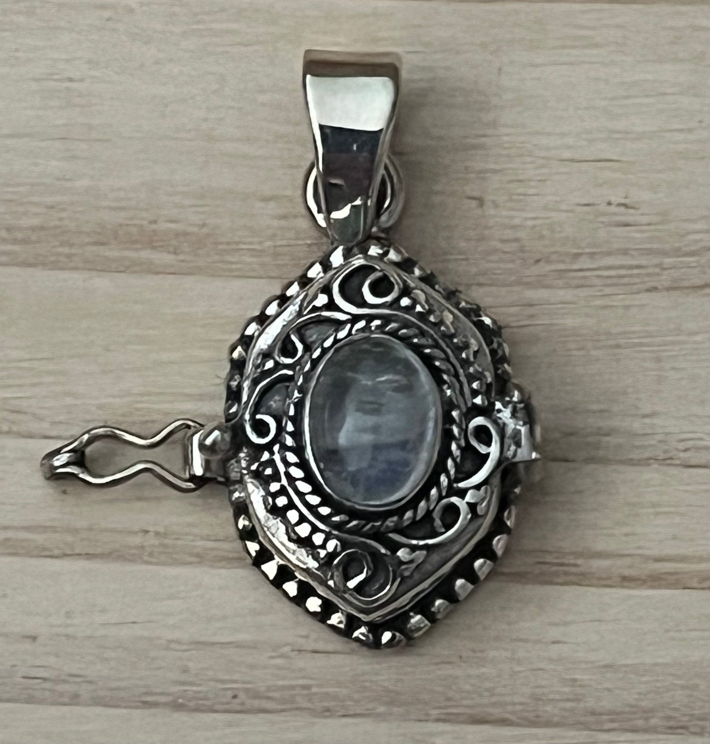 Rainbow Moonstone Poison Locket