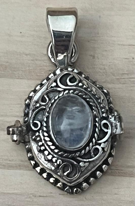 Rainbow Moonstone Poison Locket