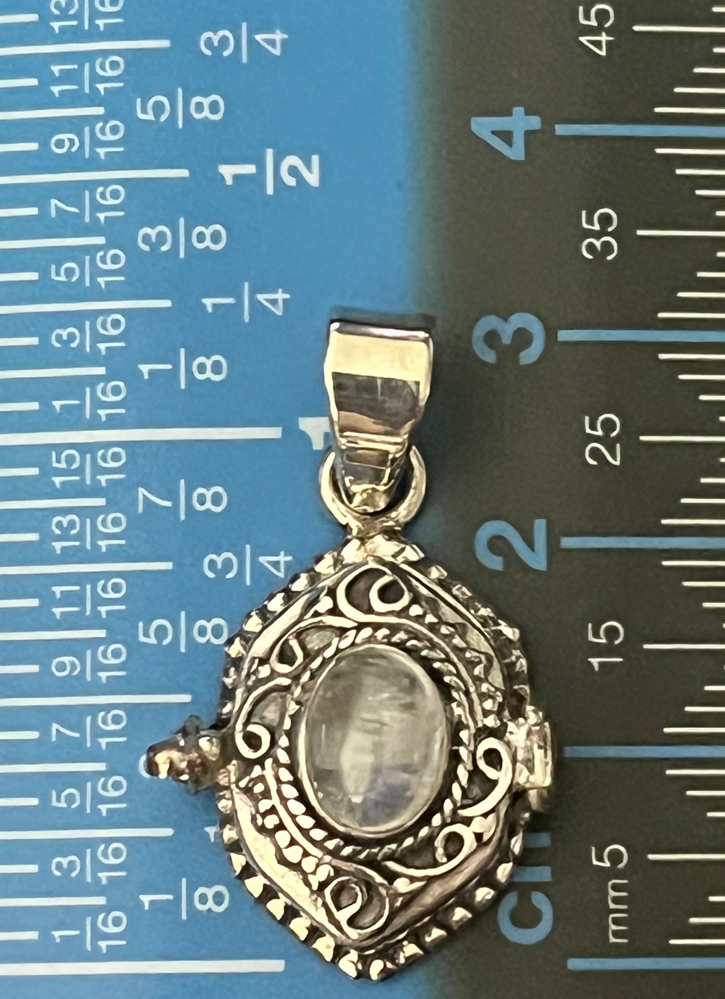 Rainbow Moonstone Poison Locket