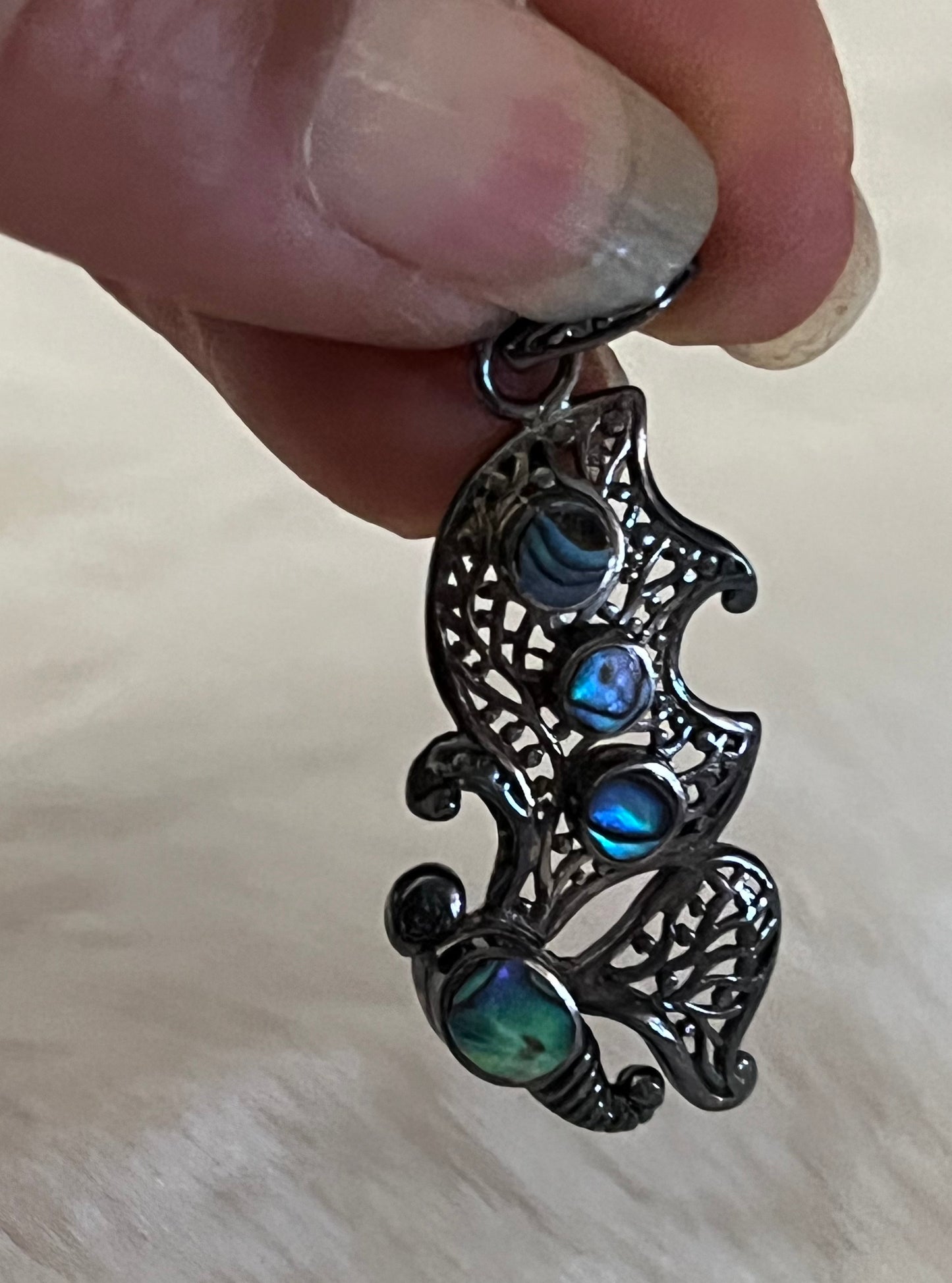 Abalone Butterfly Pendant