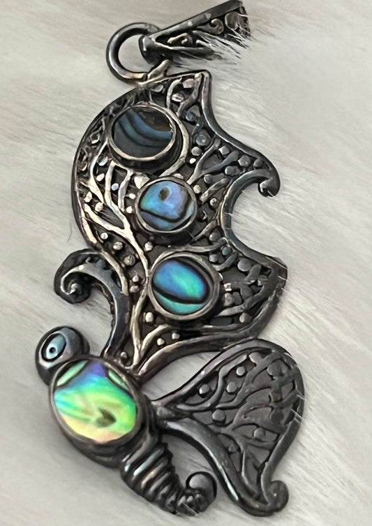 Abalone Butterfly Pendant