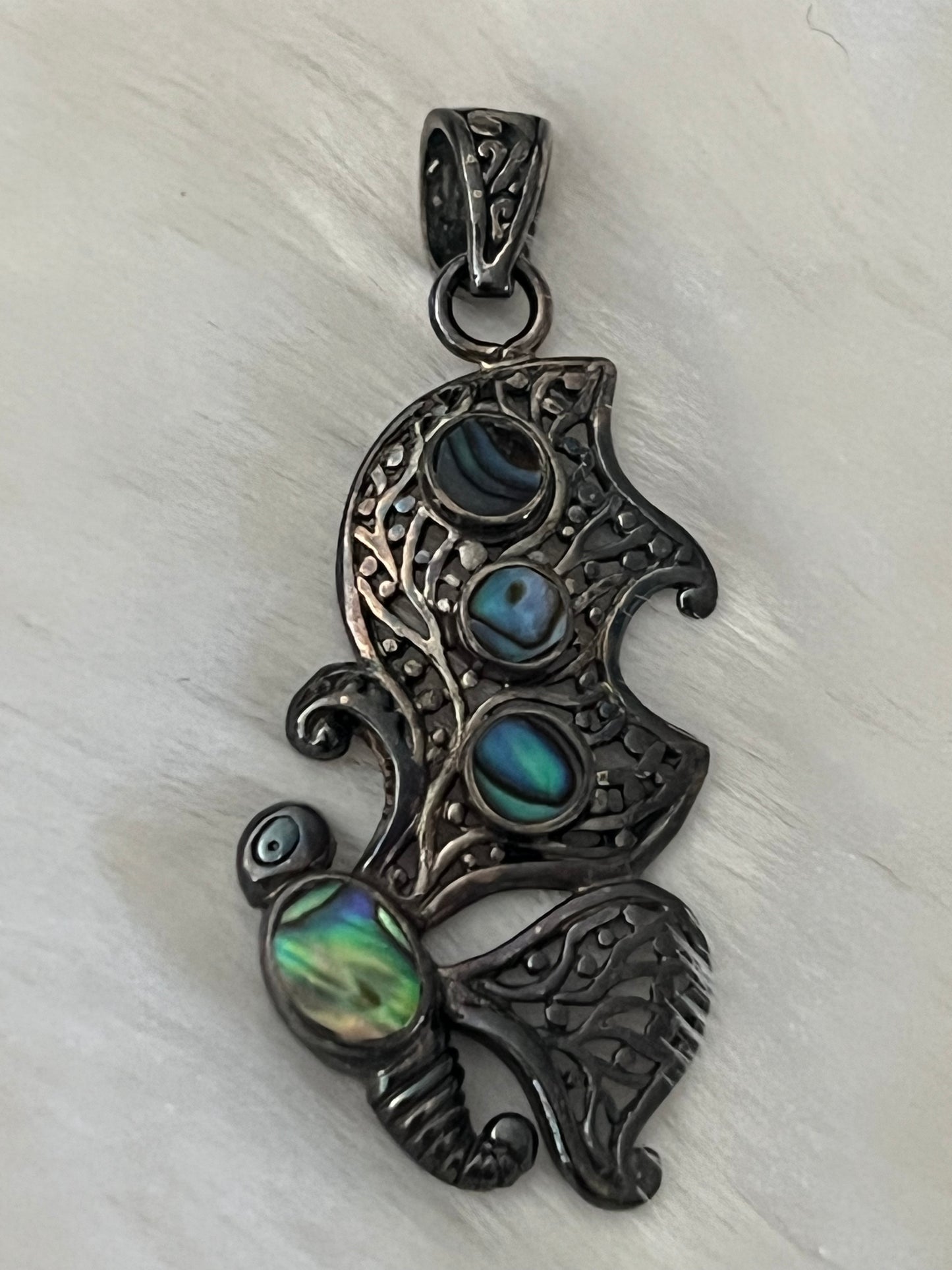 Abalone Butterfly Pendant