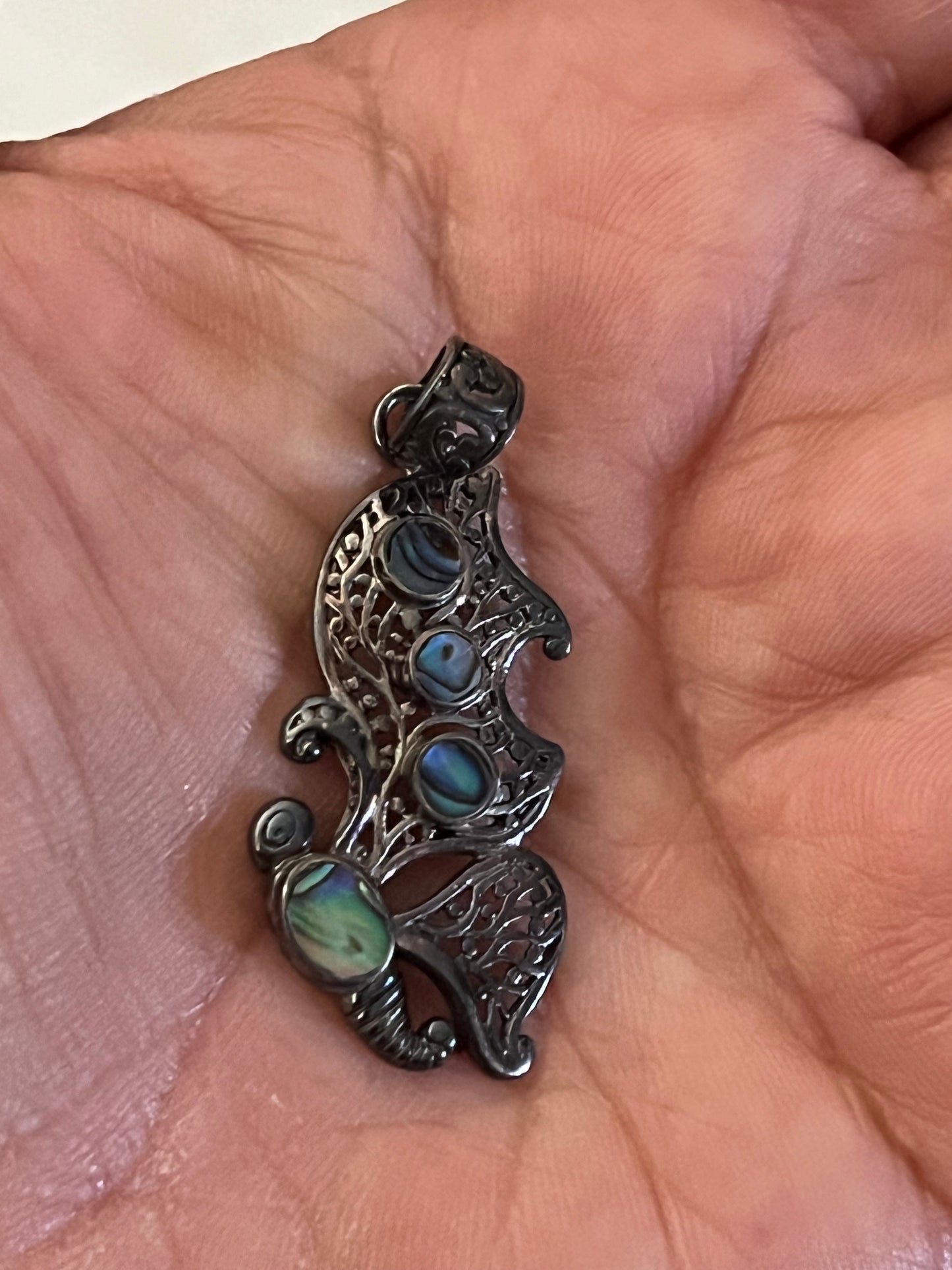 Abalone Butterfly Pendant