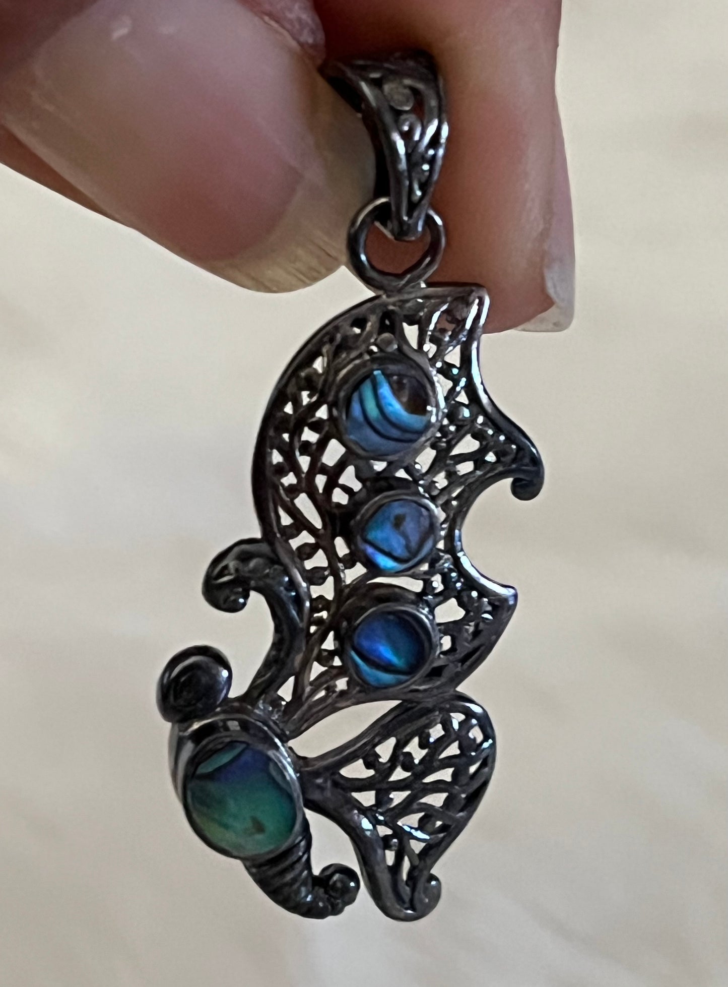 Abalone Butterfly Pendant