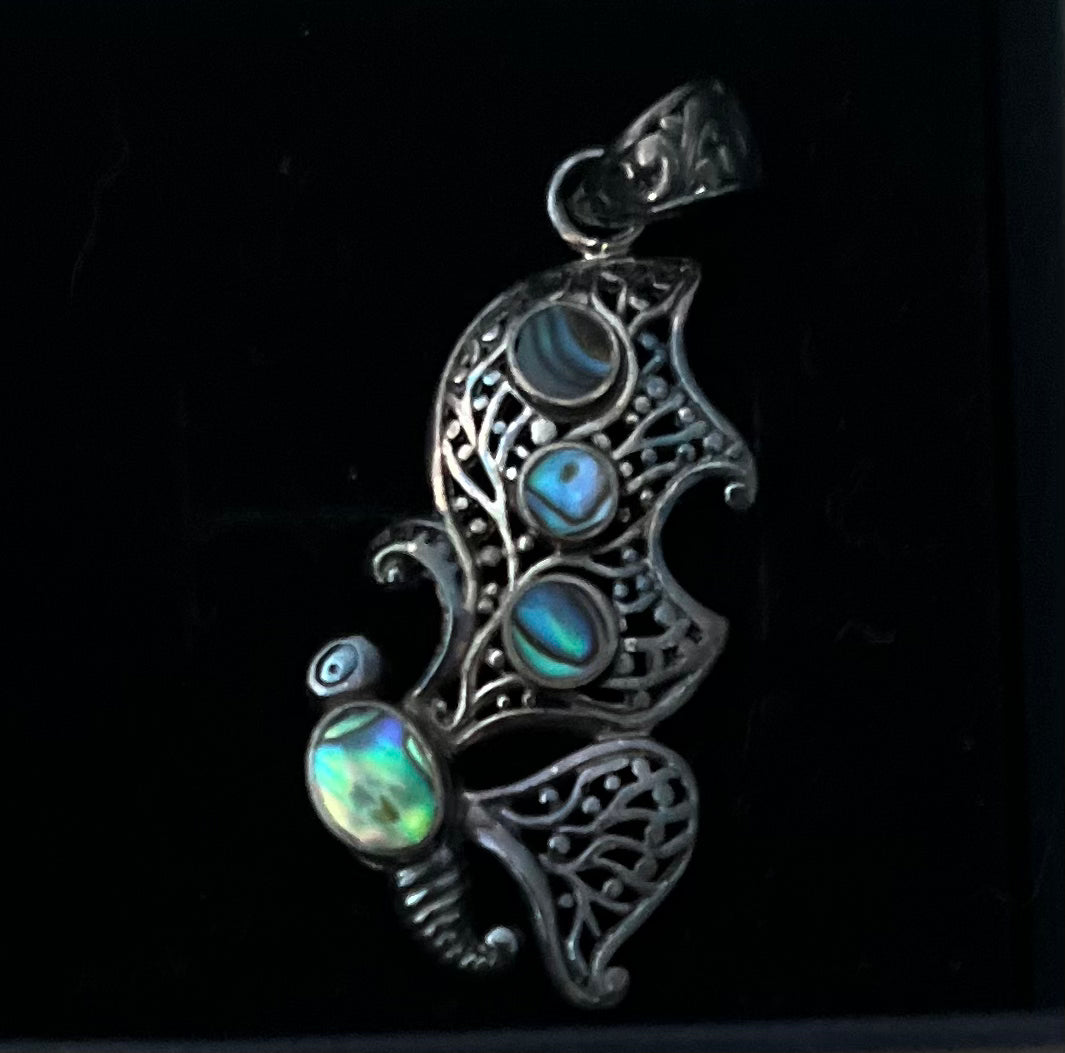 Abalone Butterfly Pendant