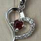 Garnet Heart Pendant