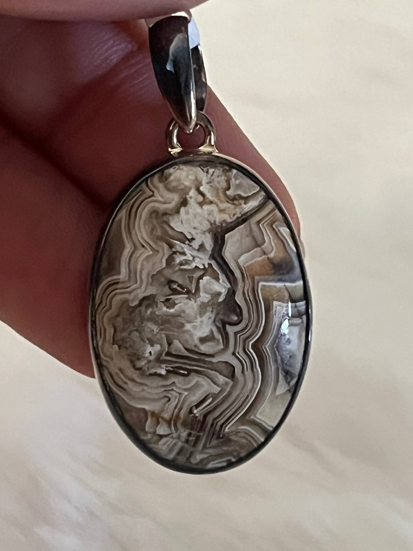 Crazy Lace Agate Pendant