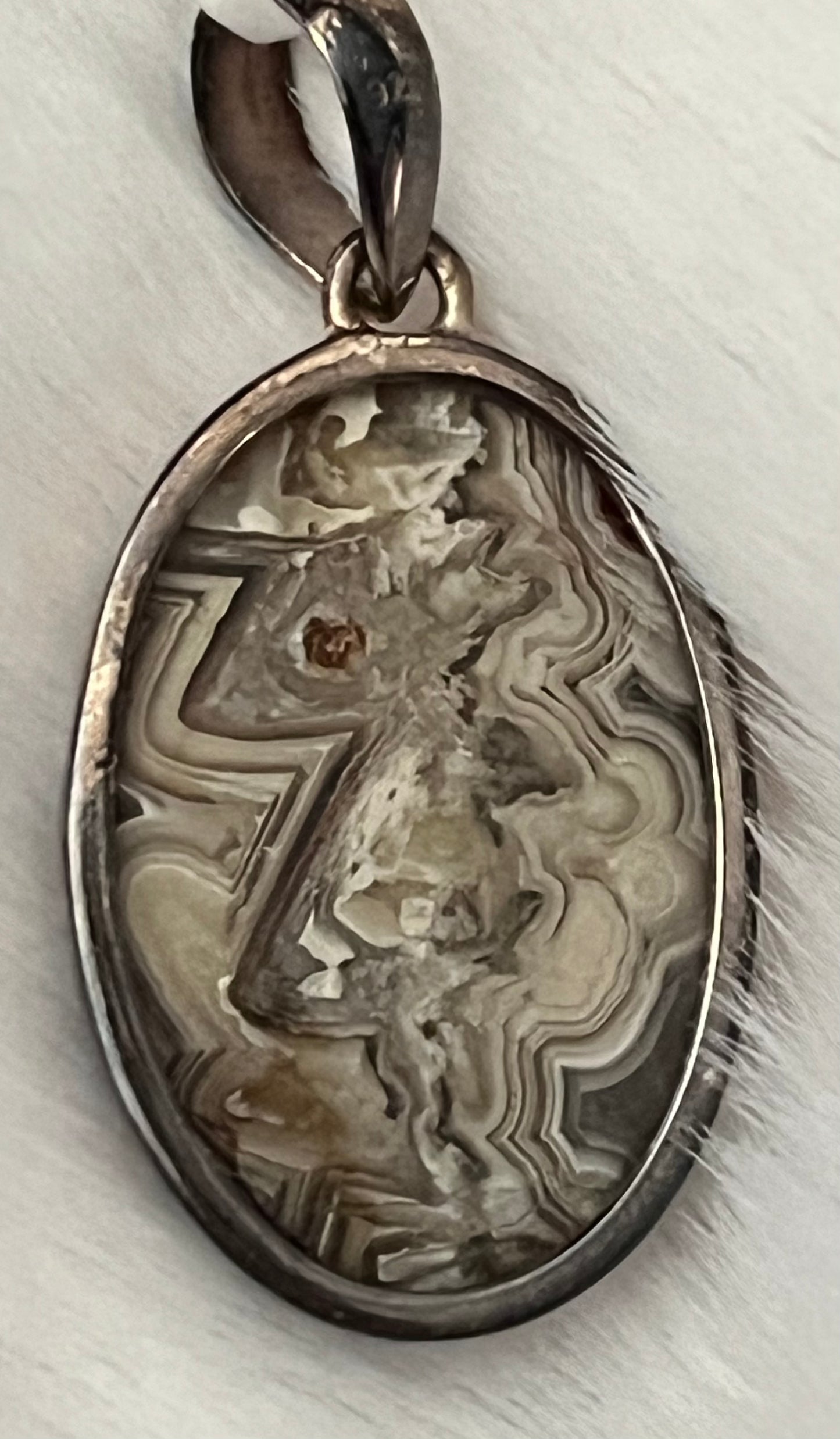 Crazy Lace Agate Pendant