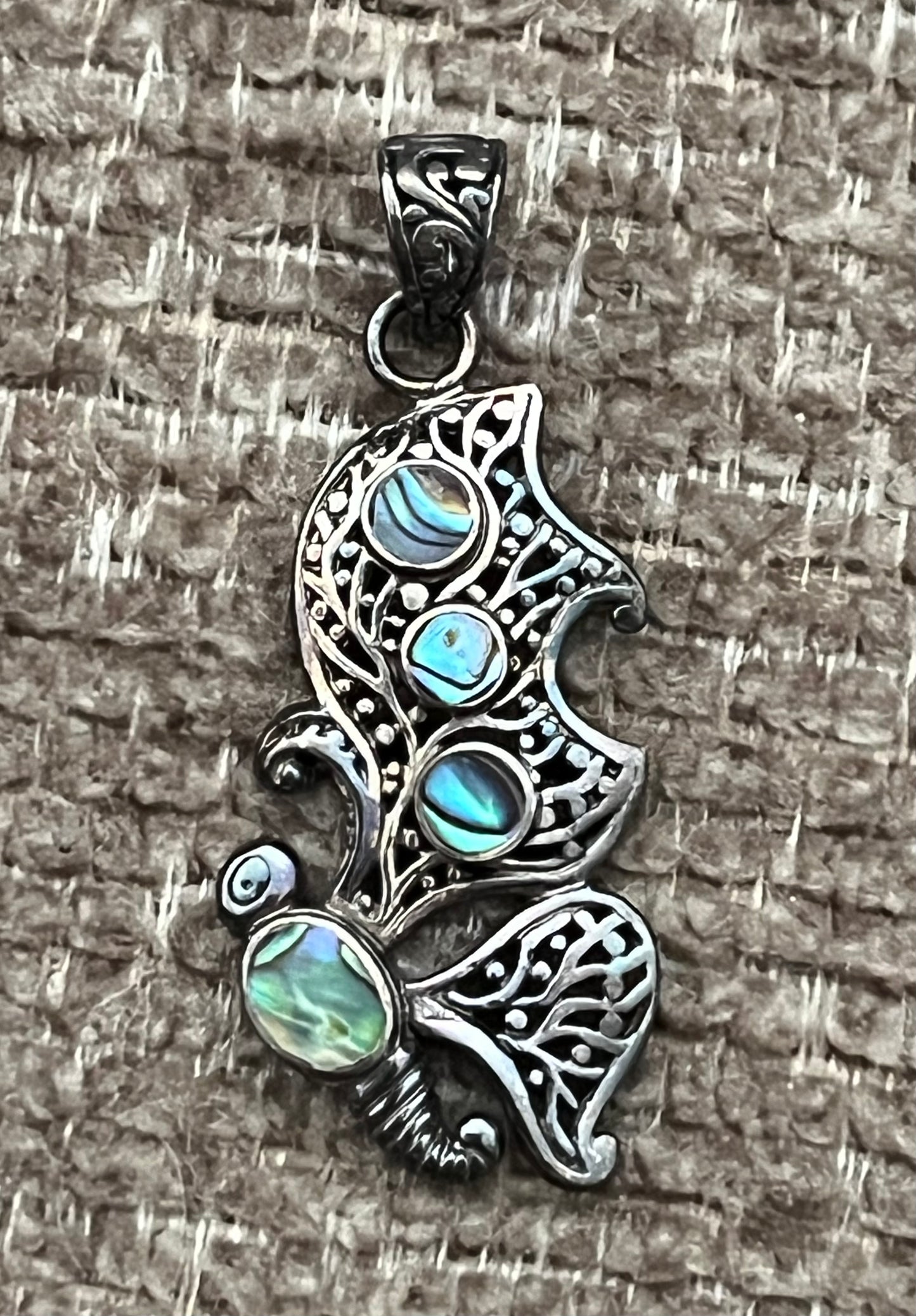 Abalone Butterfly Pendant