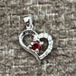 Garnet Heart Pendant