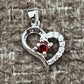 Garnet Heart Pendant