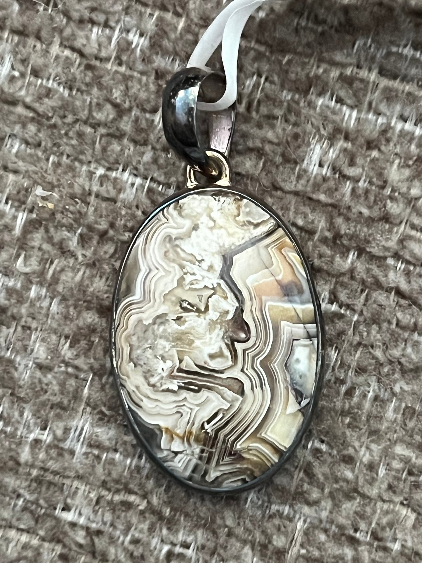 Crazy Lace Agate Pendant