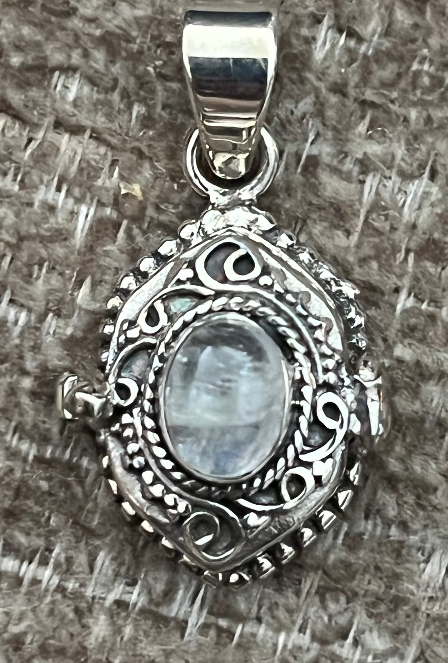 Rainbow Moonstone Poison Locket