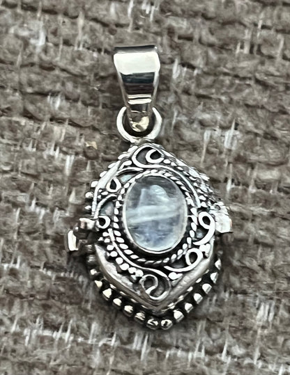 Rainbow Moonstone Poison Locket