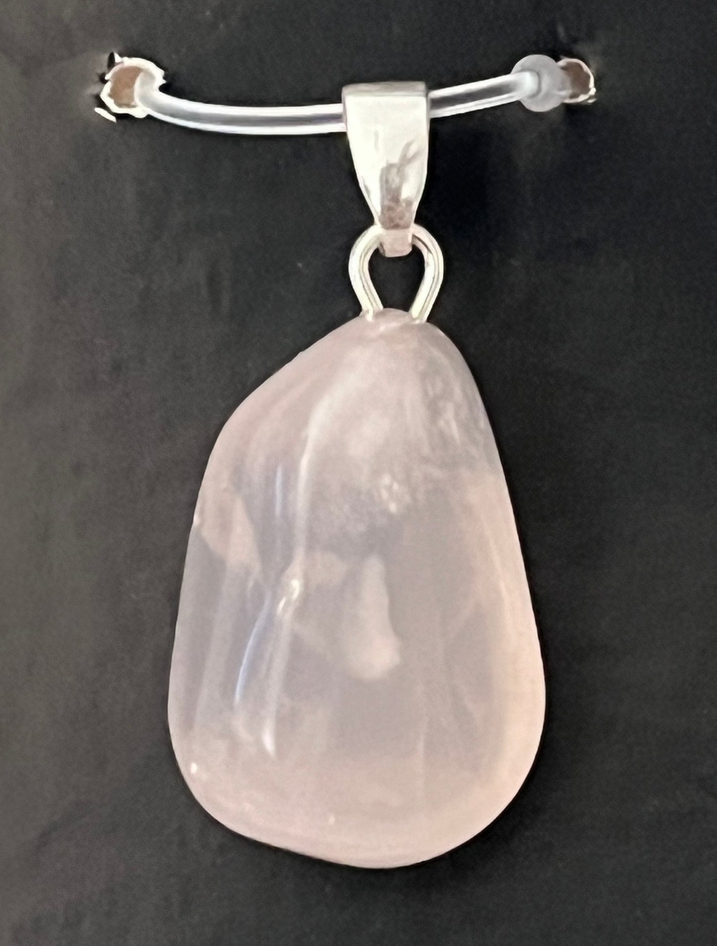 Polished Rose Quartz Pendant