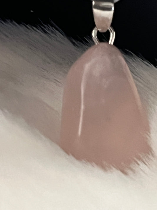 Polished Rose Quartz Pendant