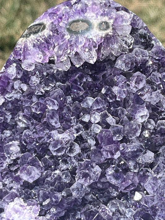 Amethyst cut base with Stalactite from Uruguay