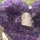 Amethyst Heart with Calcite on stand