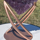 Amethyst Heart with Calcite on stand