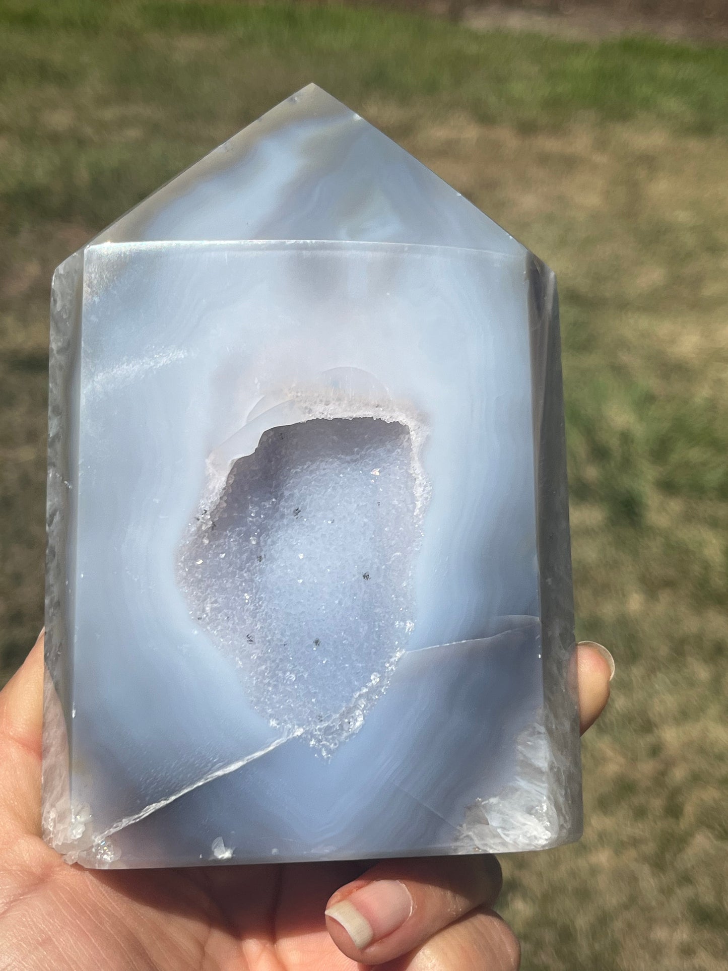 White Lace Agate Tower