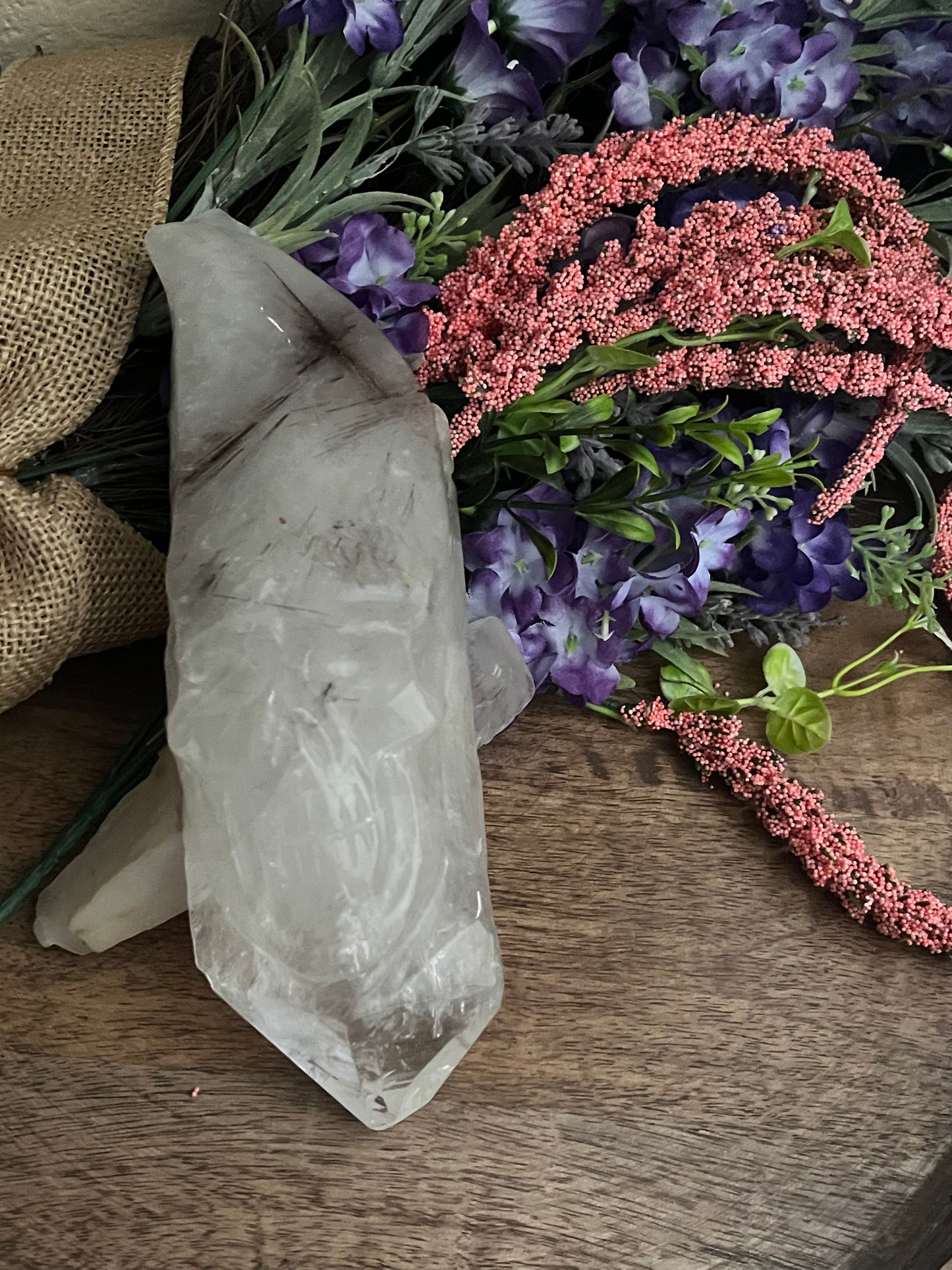 Red Rutilated Quartz Skull